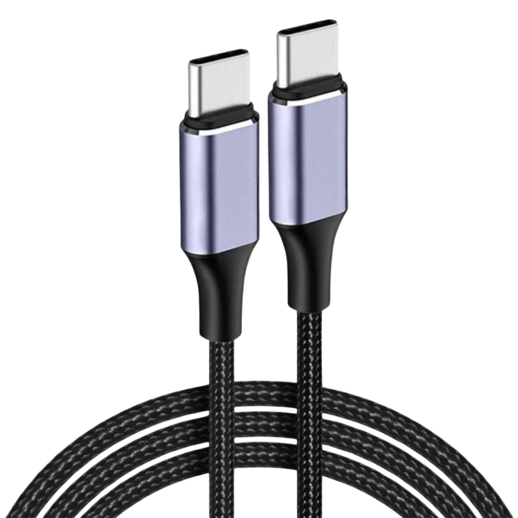 100W USB-C to USB-C fast charging cable for phones, laptops, and tablets