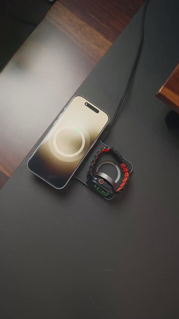 MagFold Base switching between charging positions
